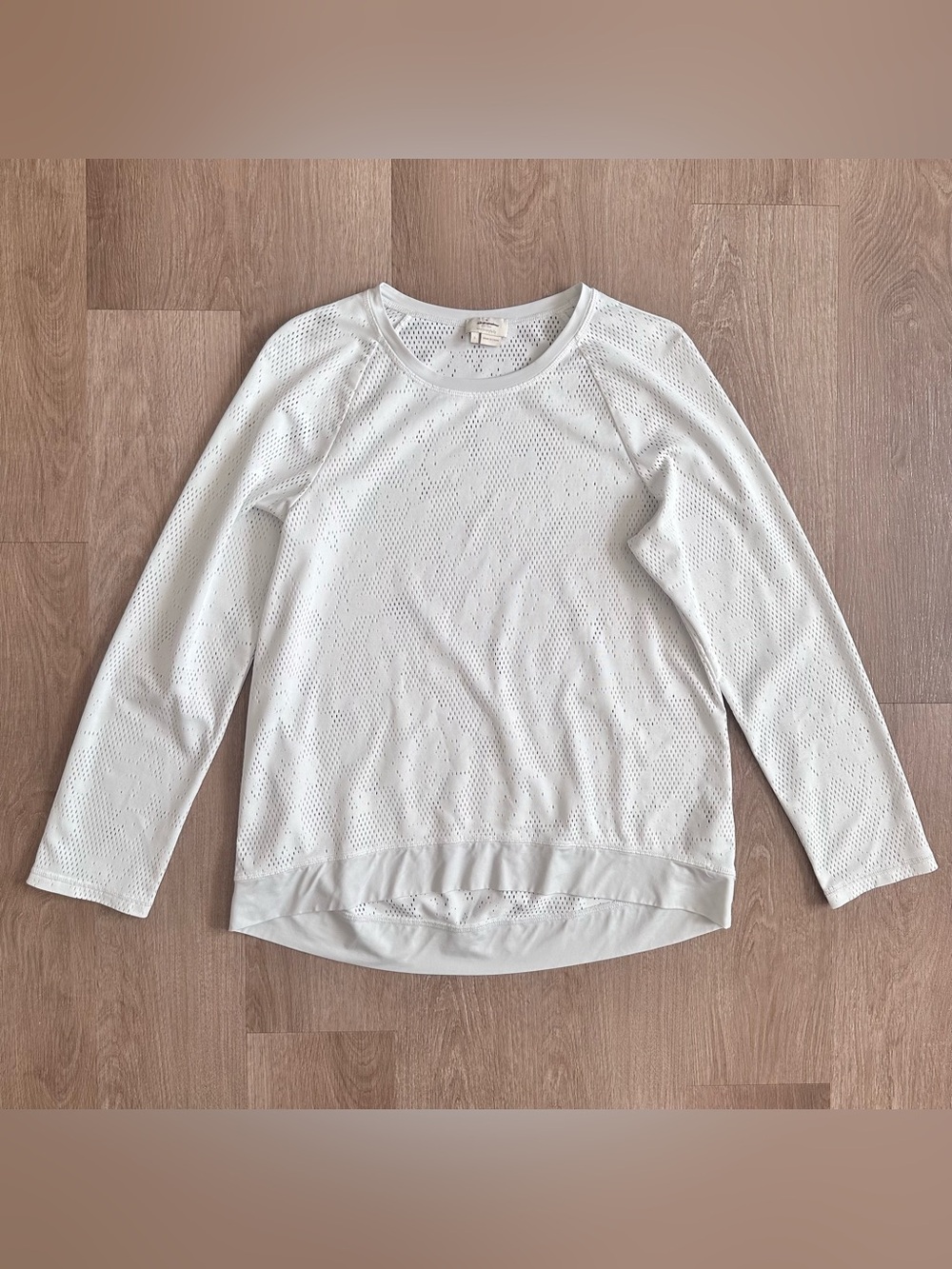 Kate Spade White Sporty Shirt Long Sleeve Eyelet Size L